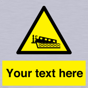 Custom warning grounding narrow boat on lock cill